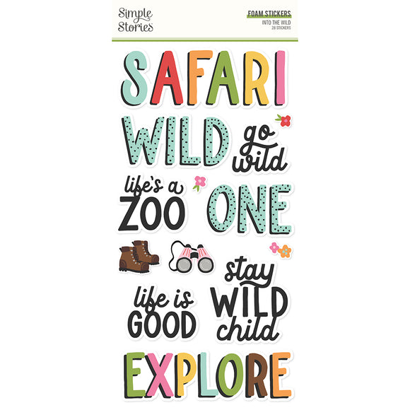 Simple Stories - Into The Wild - Foam Stickers