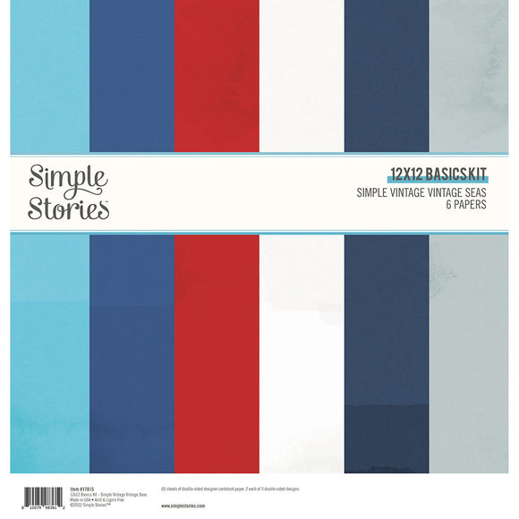 Simple Stories - Simple Vintage Seas - 12x12 Basics Kit