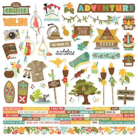 Simple Stories - Say Cheese Adventure At The Park - 12x12 Sticker Sheet