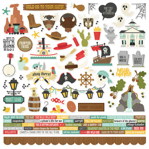 Simple Stories - Say Cheese Frontier At The Park - 12x12 Sticker Sheet