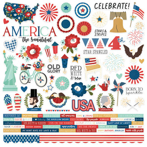 Simple Stories - America The Beautiful - 12x12 Sticker Sheet
