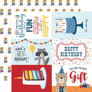 Echo Park Birthday Boy - 6X4 Journaling Cards 12x12 Cardstock