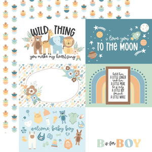 Echo Park Our Baby Boy - 6x4 Journaling Cards 12x12 Cardstock
