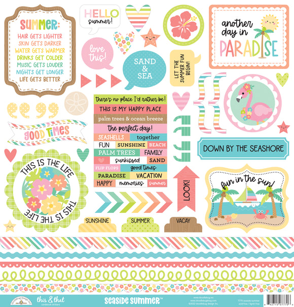 Doodlebug Design Seaside Summer - This & That Sticker
