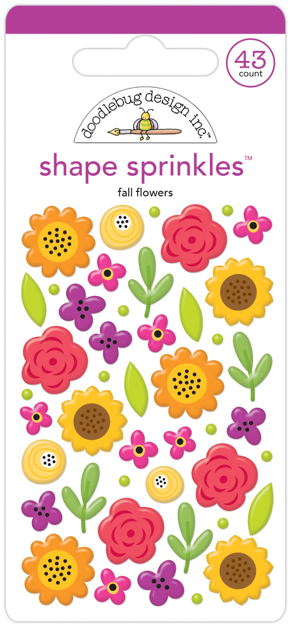 *SALE* Doodlebug Design Farmers Market - Fall Flowers Shape Sprinkles