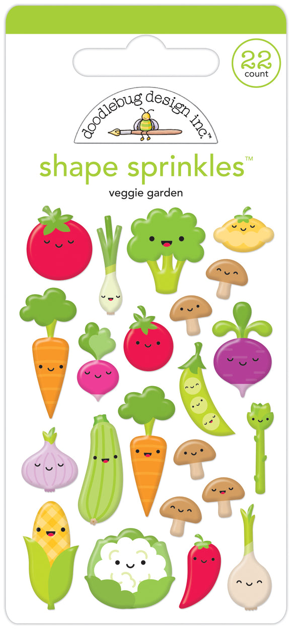 *SALE* Doodlebug Design Farmers Market - Veggie Garden Shape Sprinkles