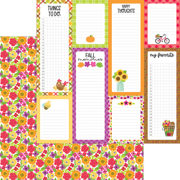 *SALE* Doodlebug Design Farmers Market - Fall Floral Cardstock Paper