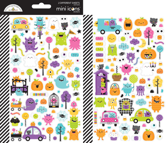 Doodlebug Design Monster Madness - Mini Icon Stickers