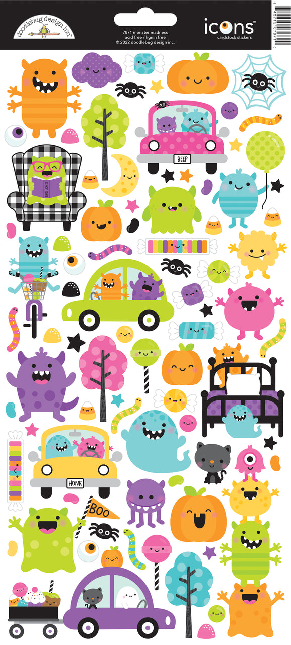 Doodlebug Design Monster Madness - Icons Sticker