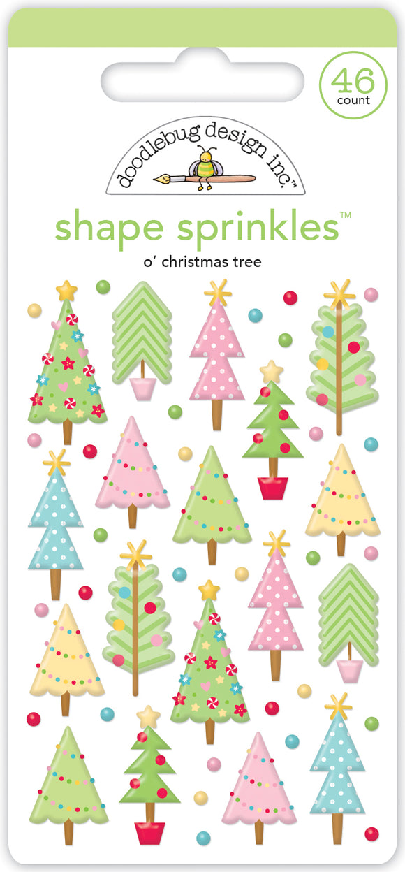 Doodlebug Design Candy Cane Lane - O' Christmas Tree Shape Sprinkles