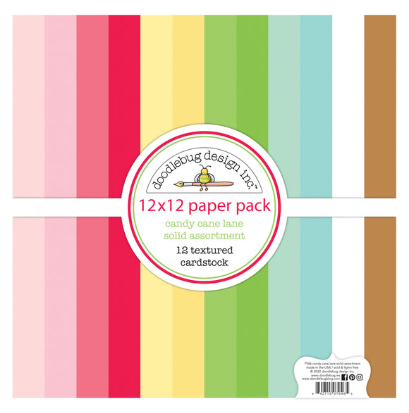 Doodlebug Design - Candy Cane Lane Textured Cardstock - 12x12 Paper Pa – TM  on the Go!