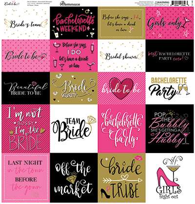 Reminisce - Bride to Be - Stickers