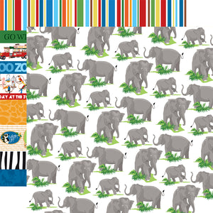 Carta Bella - Zoo Adventure 12x12 Cardstock - Elephants