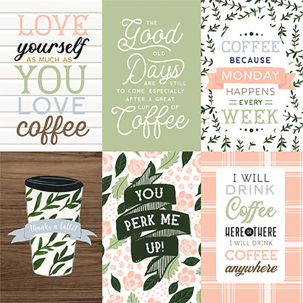 Echo Park Coffee & Friends - 4x6 Journaling Cards 12x12 Cardstock – TM on  the Go!