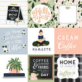 Echo Park Coffee & Friends - 4x4 Journaling Cards 12x12 Cardstock
