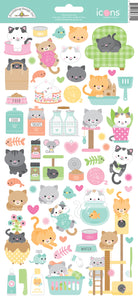 Doodlebug Design - Pretty Kitty - Icons Sticker