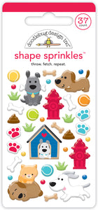 Doodlebug Design - Doggone Cute - Throw Fetch Repeat Shape Sprinkles