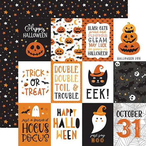 *SALE* Echo Park - Halloween Party - 12x12 Cardstock - 3x4 Journal Cards