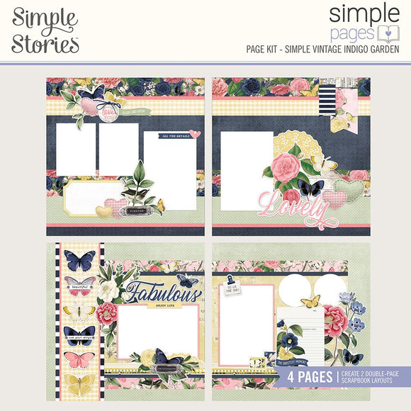 Simple Stories - Simple Vintage Indigo Garden Simple Pages Page Kit