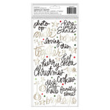 American Crafts - Vicki Boutin - Warm Wishes - Thickers Puffy Phrases Gold Foil Stickers