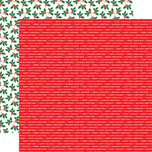 *SALE* Carta Bella - Christmas Cheer 12x12 Cardstock - Season's Greetings