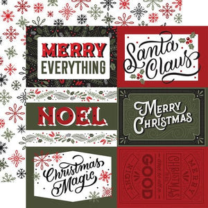 *SALE* Echo Park - Christmas Salutations 12x12 Cardstock - 6x4 Journaling Cards