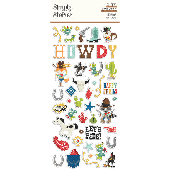 *SALE* Simple Stories - Howdy! - Puffy Sticker