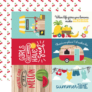 *SALE* Echo Park - A Slice of Summer 12x12 Cardstock - 4x6 Journaling Cards