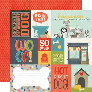 Simple Stories - Pet Shoppe Dog Elements 1 -12 x 12 Cardstock Paper