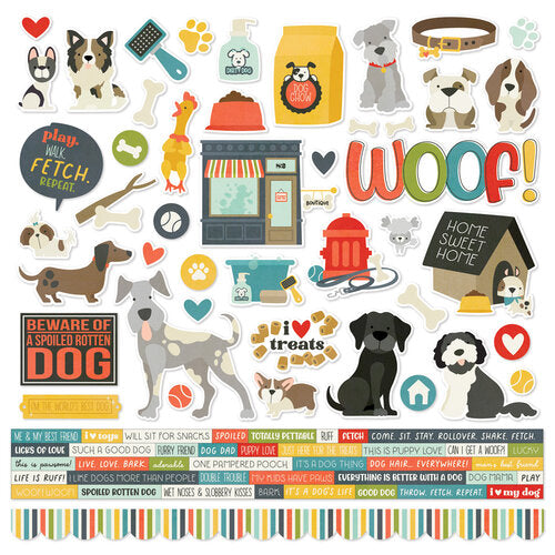 Simple Stories - Pet Shoppe Dog - 12x12 Cardstock Sticker Sheet