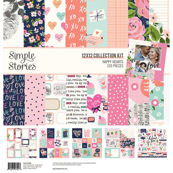 Simple Stories - Happy Hearts - 12 x 12 Collection Kit