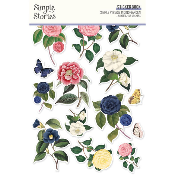 *SALE* Simple Stories - Simple Vintage Indigo Garden Sticker Book