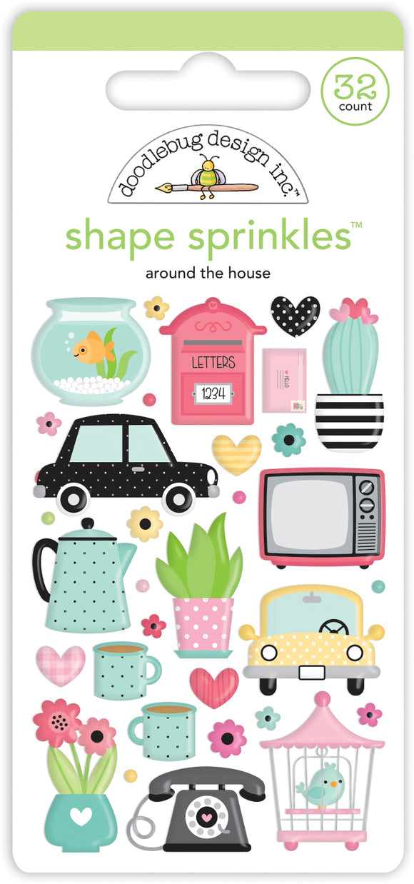 *SALE* - Doodlebug Design My Happy Place - Around the House Shape Sprinkles