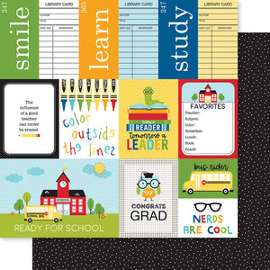 Bella Blvd -  School is Cool - 12x12 Double-Sided Cardstock - Daily Details