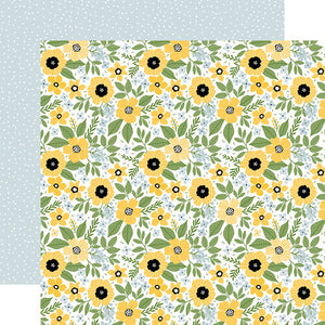 Echo Park - Bee Happy 12x12 Cardstock - Happy Floral