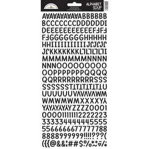 Doodlebug Design Alphabet Soup Puffy Sticker - Beatle Black
