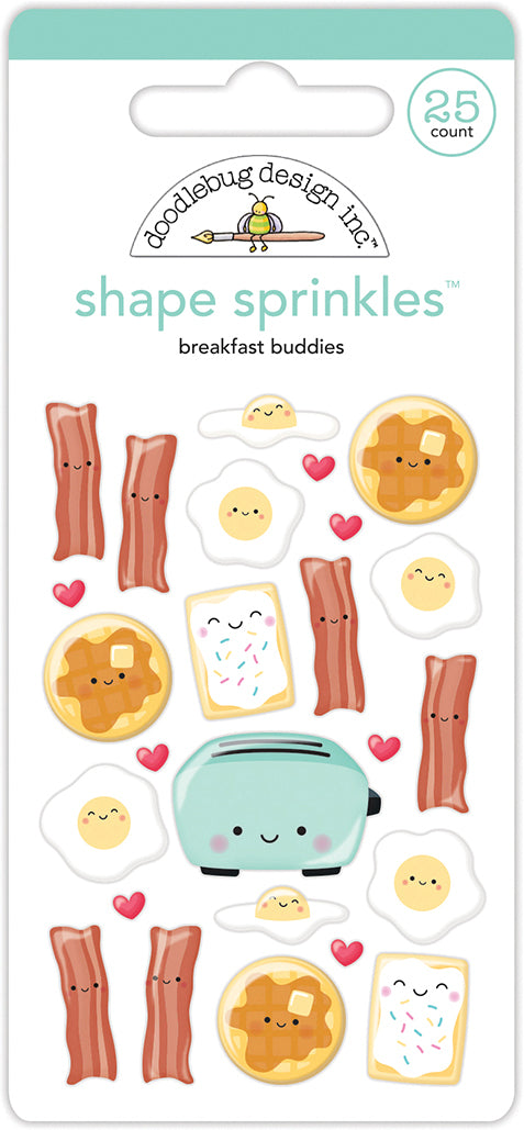 *SALE* - Doodlebug Design My Happy Place - Breakfast Buddies Shape Sprinkles