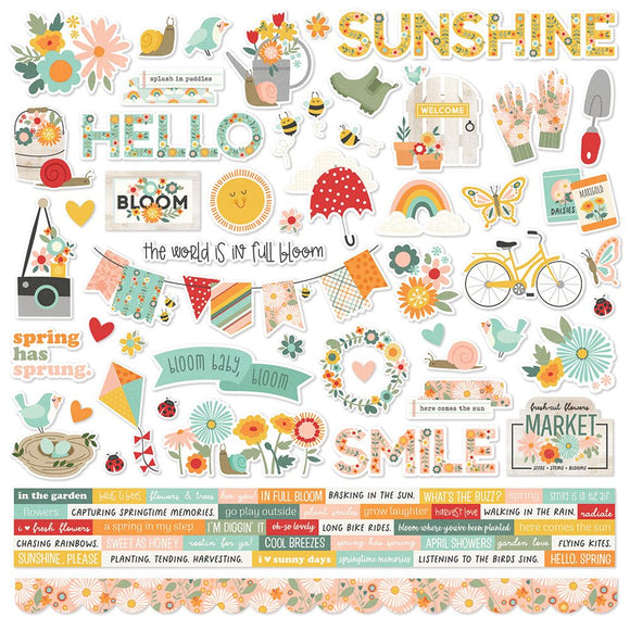Simple Stories - Full Bloom - 12x12 Sticker Sheet