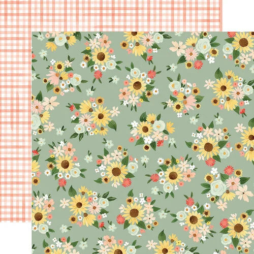 Carta Bella - Homemade 12x12 Cardstock - Floral Clusters