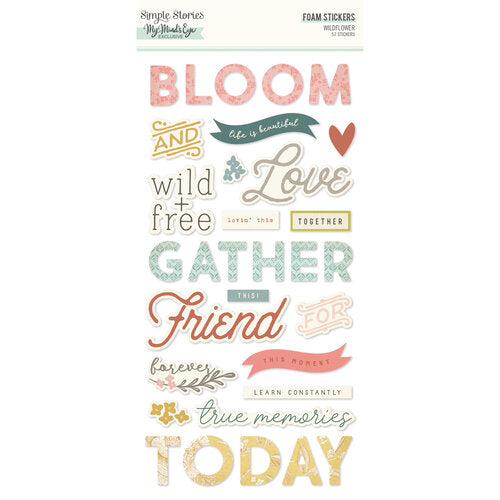 Simple Stories - Wildflower - Foam Stickers