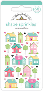 *SALE* - Doodlebug Design My Happy Place - Home Sweet Home Shape Sprinkles