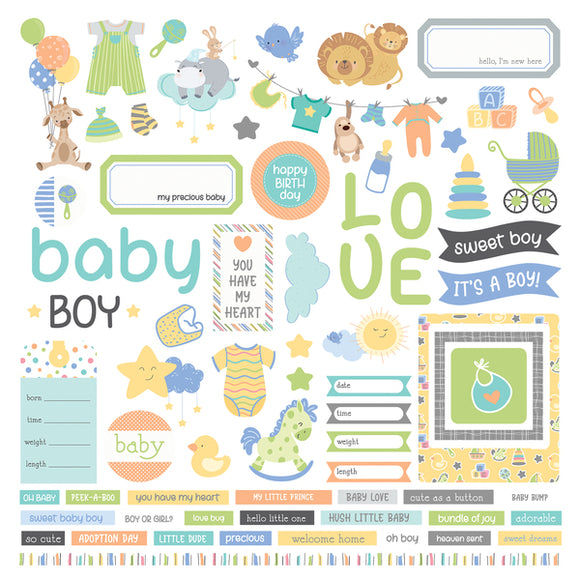 *SALE* Photo Play - Hush Little Baby - Boy Element Sticker