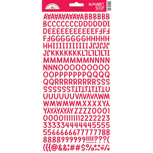 Doodlebug Design Alphabet Soup Puffy Sticker - Ladybug