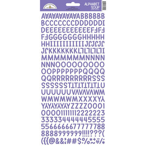 Doodlebug Design Alphabet Soup Puffy Sticker - Lilac