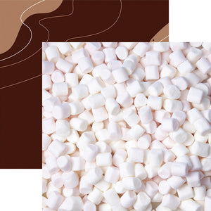 Reminisce - Hot Cocoa - Marshmallows - 12x12 Cardstock