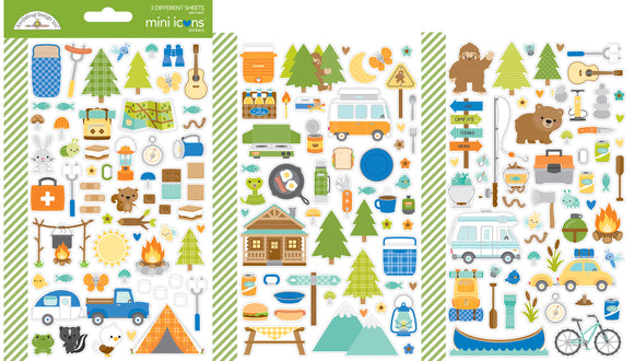 *SALE* Doodlebug Design Great Outdoors - Mini Icons Stickers