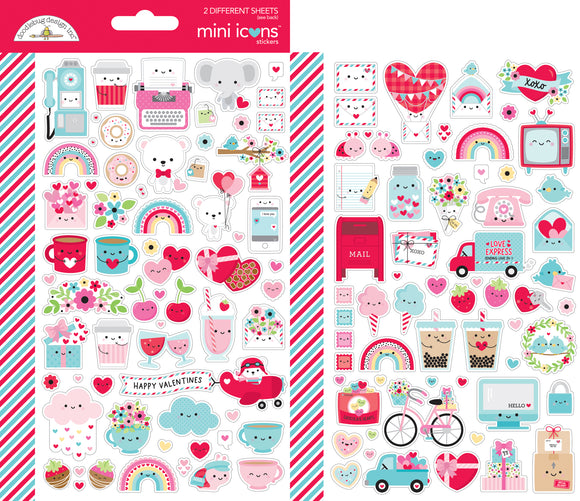 *SALE* Doodlebug Design Lots of Love -Mini Icon Stickers