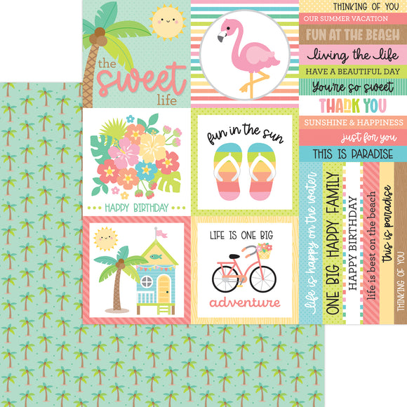 Doodlebug Design Seaside Summer - Palm Beach Cardstock Paper