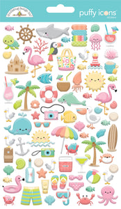Doodlebug Design Seaside Summer - Puffy Sticker