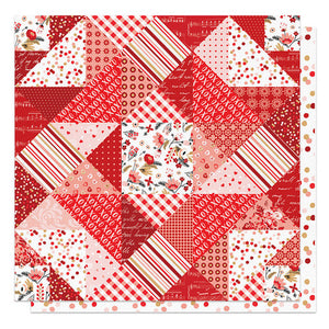 Photo Play - Cupid's Sweetheart Cafe - Quilt From Cupid - 12x12 Cardstock